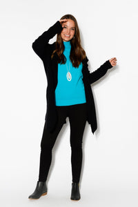 Abby Black Knit Cardigan