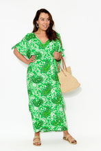 Mykonos Green Paisley Cold Shoulder Kaftan