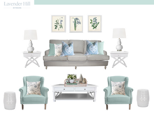 Framed Blue Botanical Prints - 4 Design Options